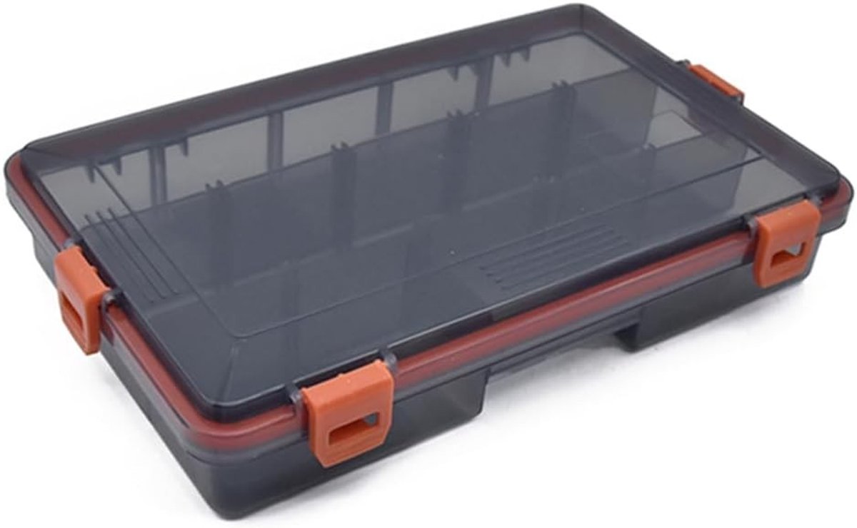 Dubbelzijdige Plastic Visdoos Organizer voor Lures en Accessoires - Transparante Opslagbox voor Hengelsport met 13 Vakken en Ideaal voor Haakjes en Klein Materiaal