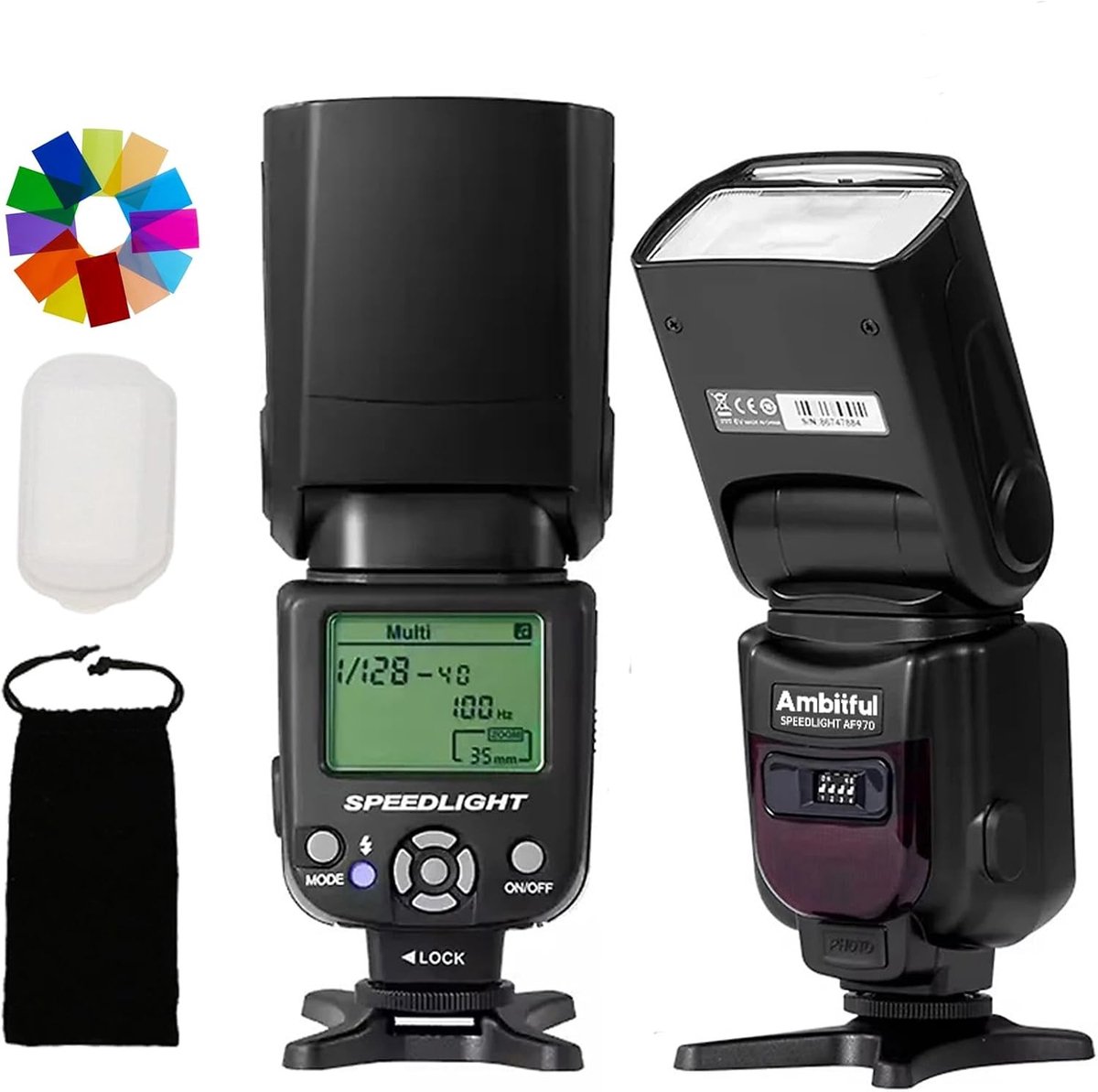 Professionele Flash Speedlite voor Canon, Nikon, Sony, Olympus en Fuji - 2.4G Draadloos, Snelle Oplaadtijd en Verstelbare Flitskop met LCD Scherm
