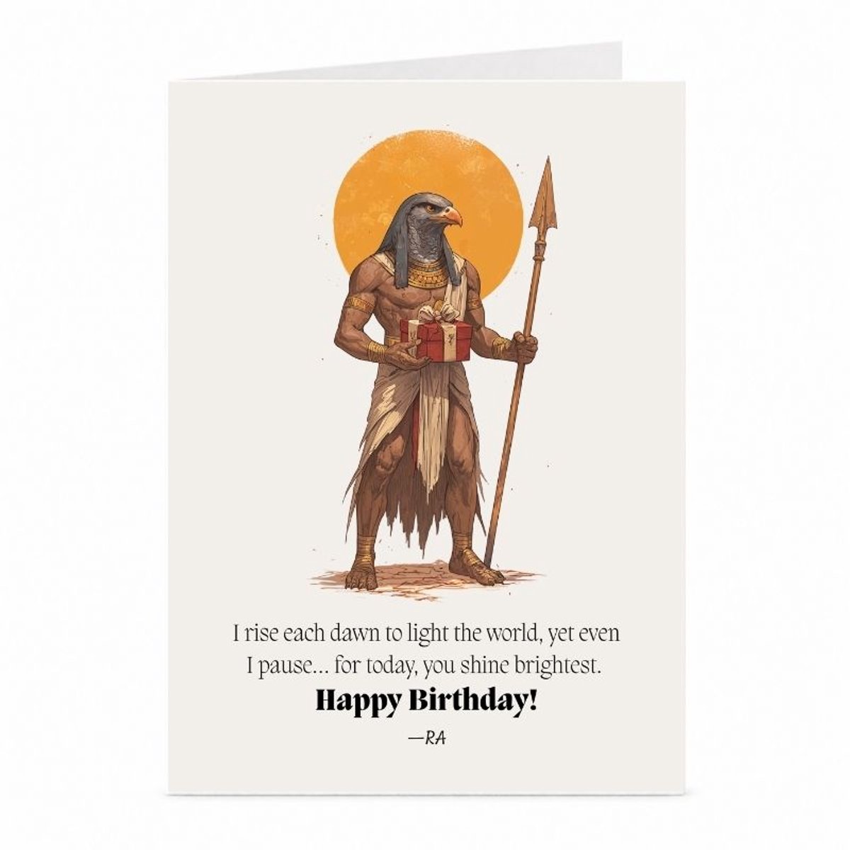 Ra - Verjaardagskaart - JustTheCardGuy - A6 met envelop