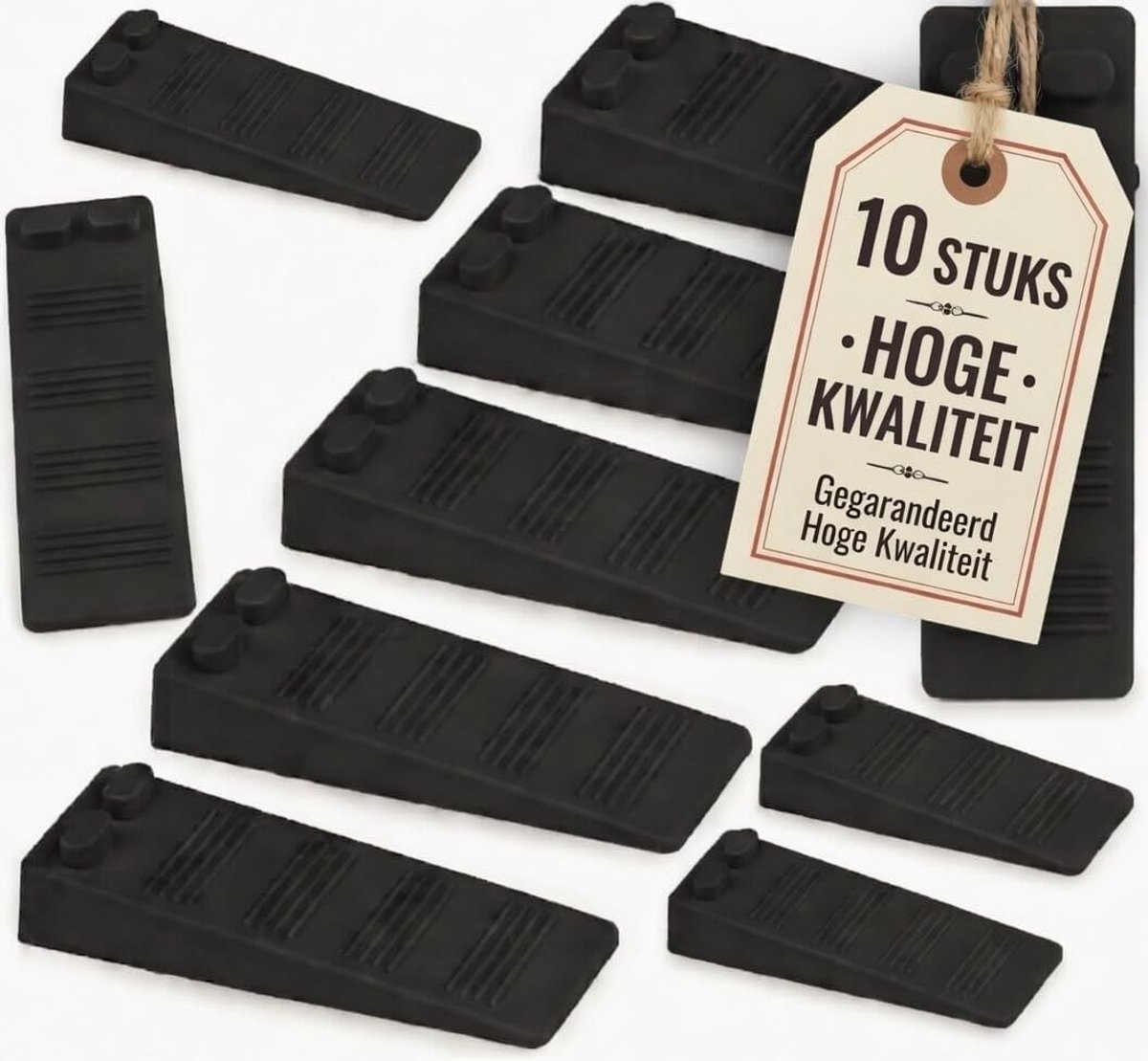 Deurstoppers - Zwart - Hoogte Verstelbaar - Rubber - Voor Thuis en Kantoor