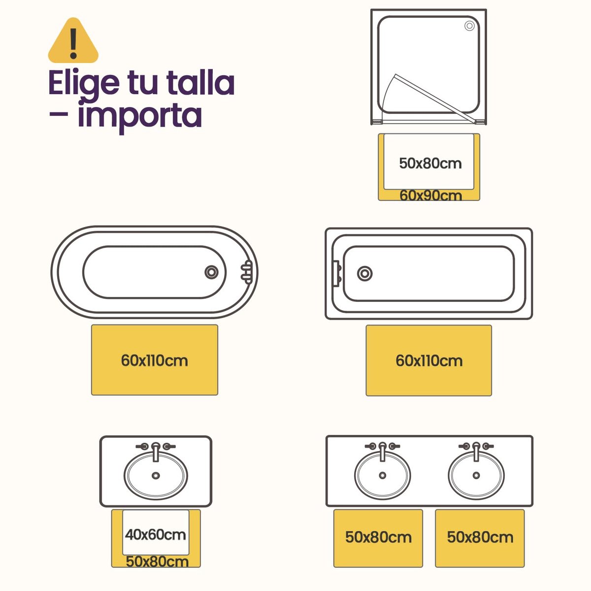 Badmat 60 x 90 cm - Antislip Microvezels - Super absorberend - Voor badkamer en douche - ShopVlot