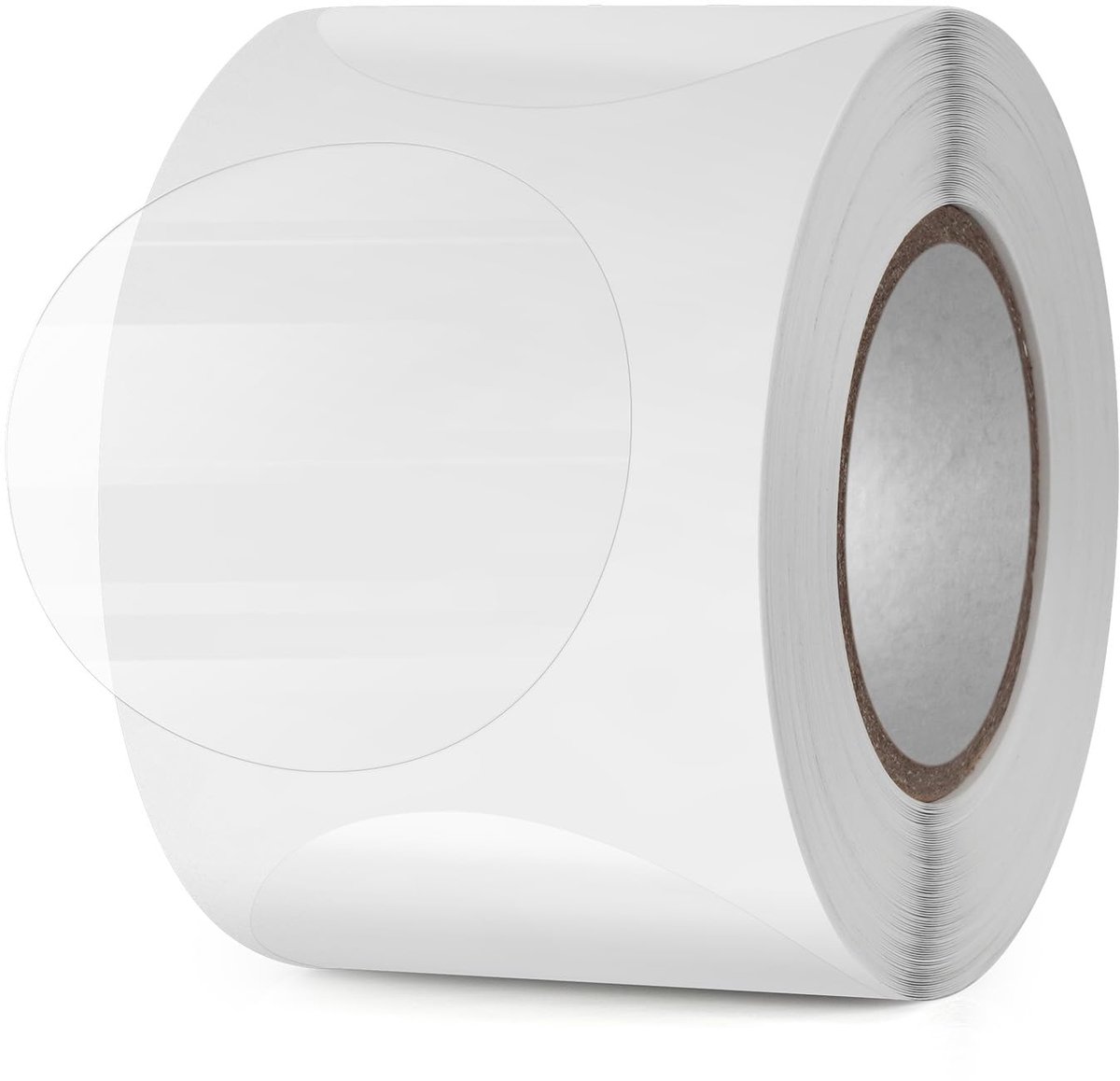 Afdichtingsstickers 50 mm - ronde transparant - zelfklevend - ideaal voor verzenden - ShopVlot