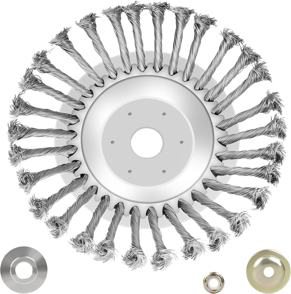 Borstel voor Snoeischaar - 25,4 mm - 20,3 x 20,3 x 5,5 cm - Professionele Staaldraad Onkruidborstel met Accessoires - Voor Tuinonderhoud