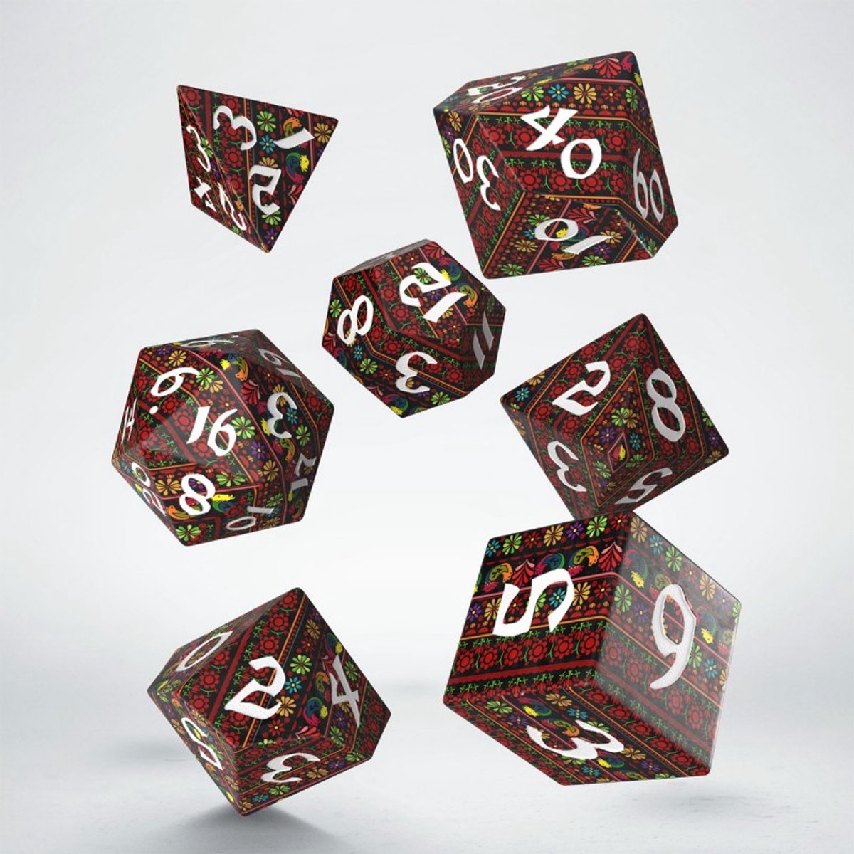 Q-Workshop dobbelstenen set - Full Art Dice Set Krajka - dobbelspel.
