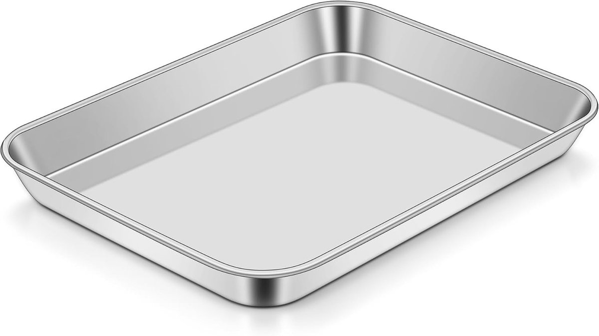 RVS Rectangulaire Grillplaat voor Koken, Bakken en Grillen - 1.23.5 x 7 x 1 inch