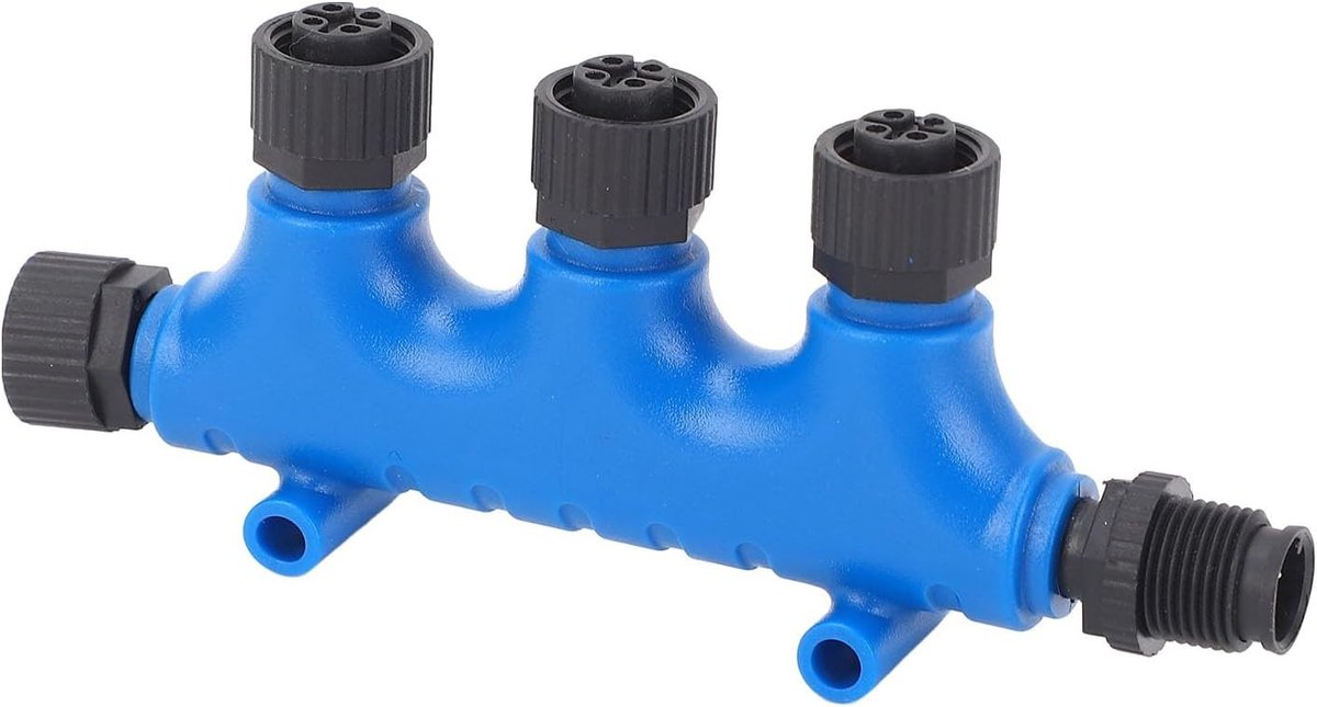 NMEA 2000 3 Poorts T-connector voor Marine Netwerken, 5 Pin IP67 Waterdichte Backbone Verbindingskabels, Multiport Tee Connector voor Lowrance en Simrad Accessoires