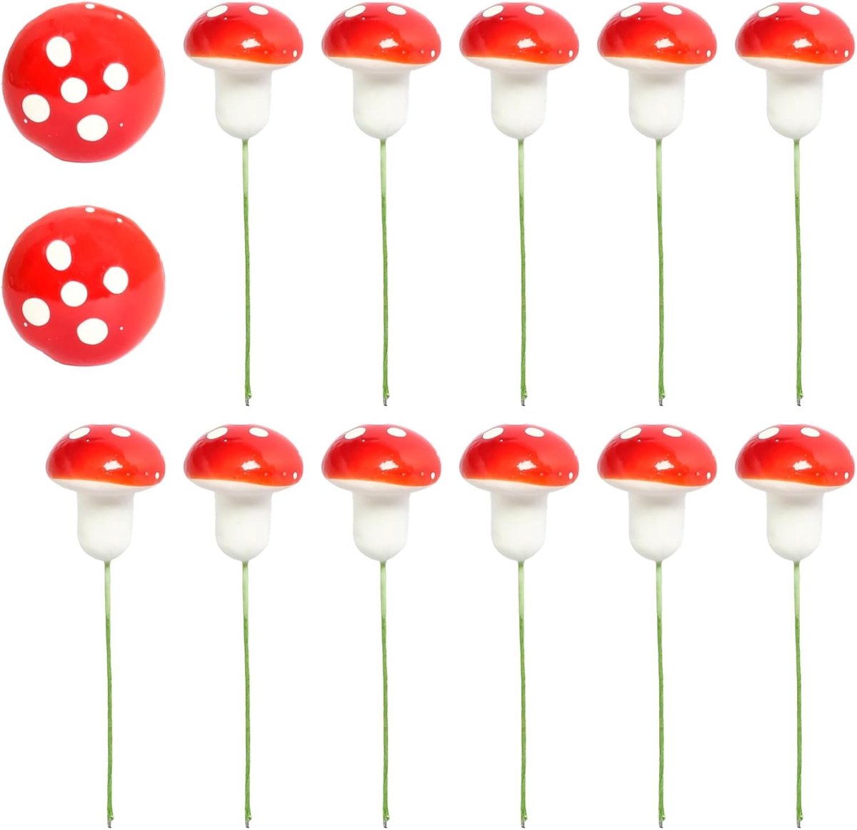 Miniatuur Paddenstoelen Decoraties - 50 Stuks, 1 Inch Kunstmatige Paddenstoelen voor DIY Knutselprojecten, Tuin Decoratie en Sprookjestuinen