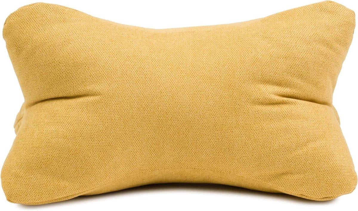 Leeskussen - Leeskussen - Ontspannen Lezen - Zachte Chenille - 40 x 25 cm - Mosterd