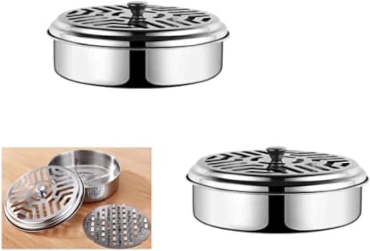 Draagbare RVS Spiralhouder voor Muggenspiralen - 2 Sets, Ideaal voor Buitengebruik en Tuinfeestjes