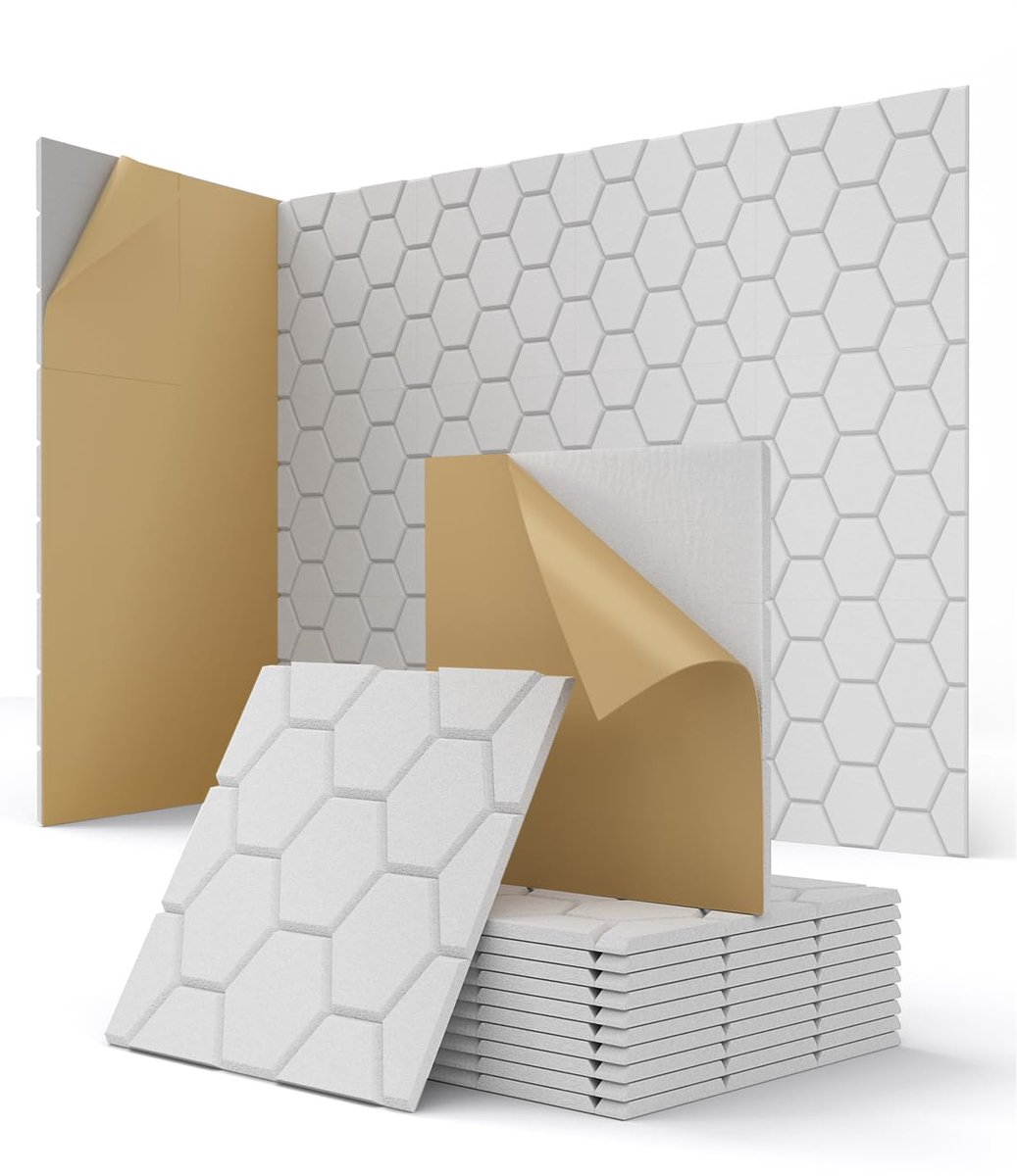 Akoestische panelen 30 x 30 cm - zelfklevend - geluidsabsorberend - ideaal voor kantoor en thuis - ShopVlot