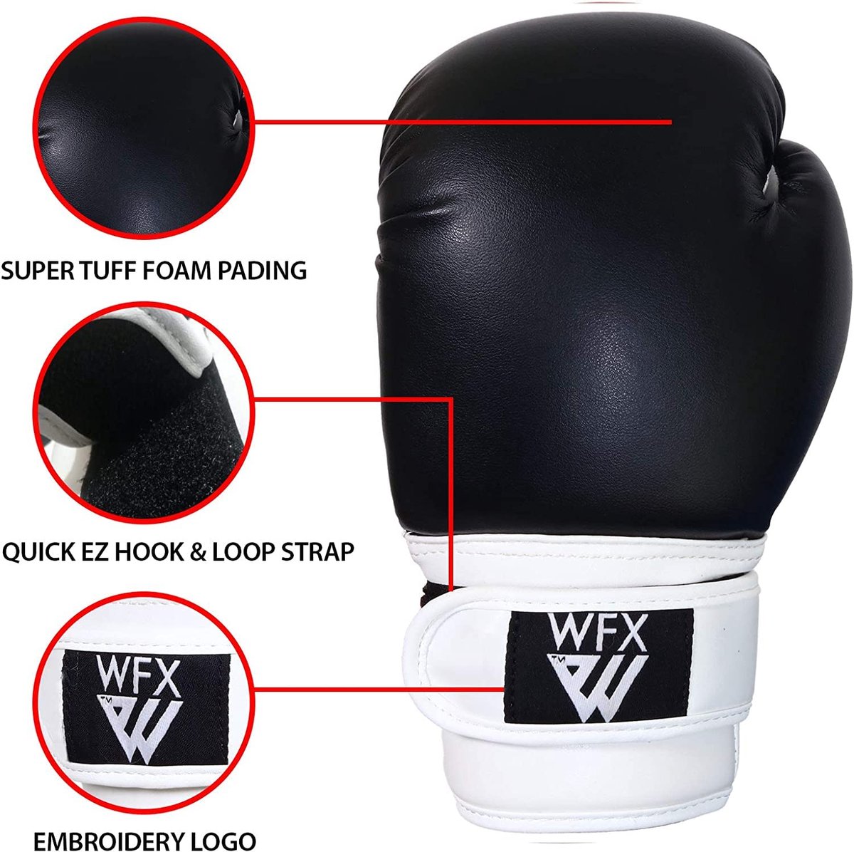 Bokshandschoenen voor kinderen 6OZ - Zware kwaliteit leer - Sparring handschoenen - Ideaal voor MMA training - ShopVlot