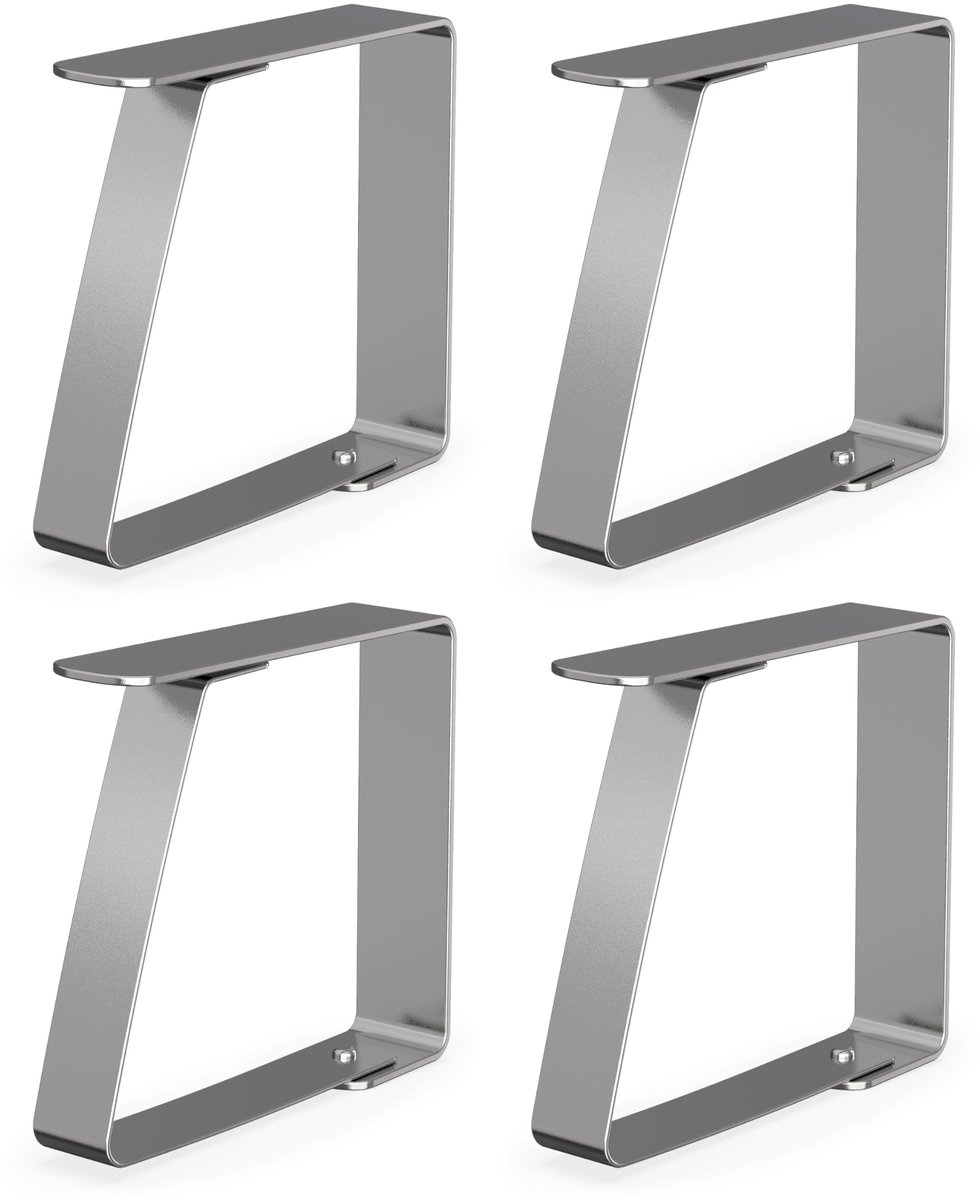 Plafondklemmen 4 x 5 cm - Zilver - Voor tafels - Stevige bevestiging - ShopVlot
