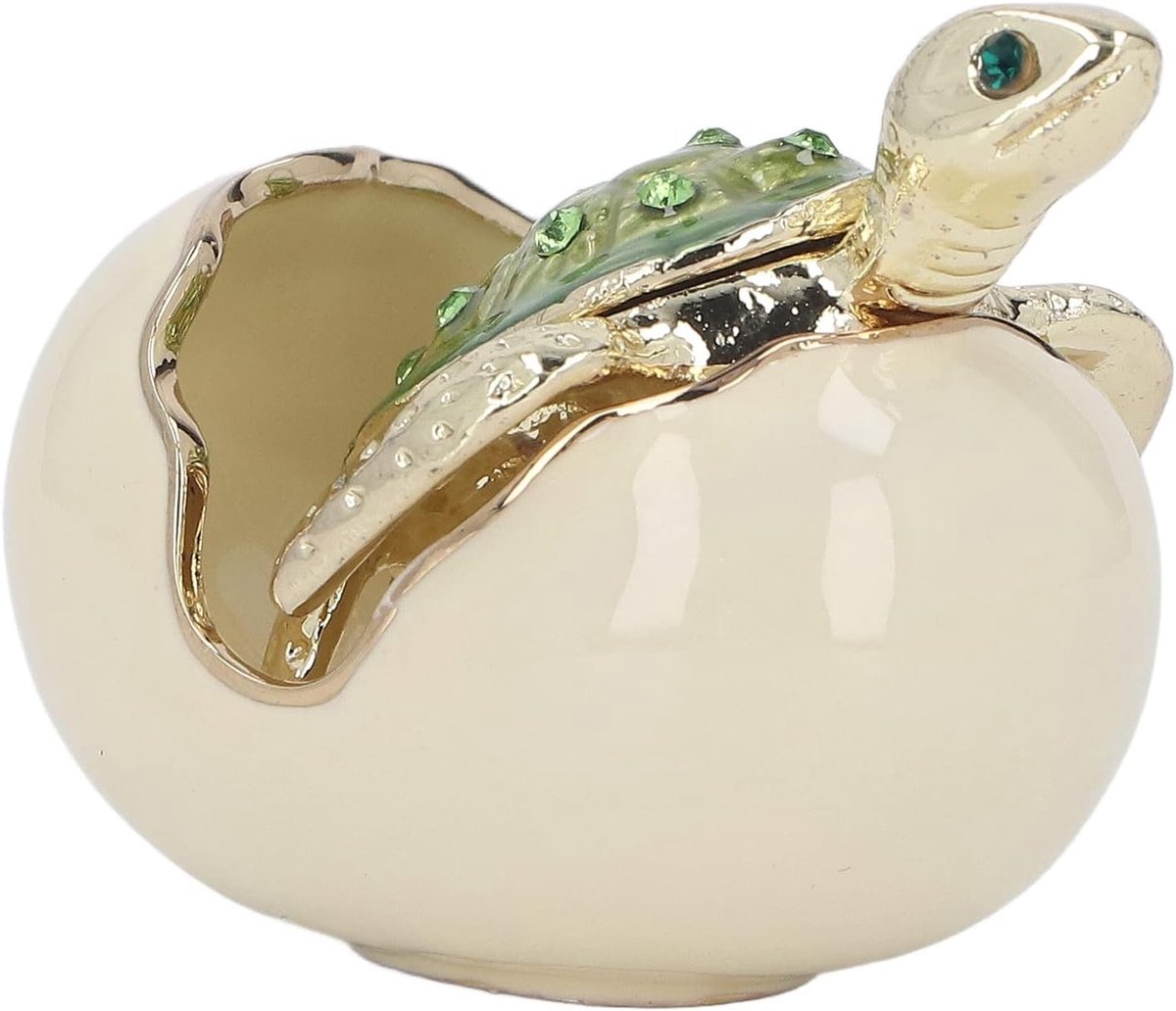 Decoratieve Schildpad Sieradenbox van Zinklegering voor Oorbellen en Kettingen - Uniek Cadeau voor Moeder, Vriendin en Dochter