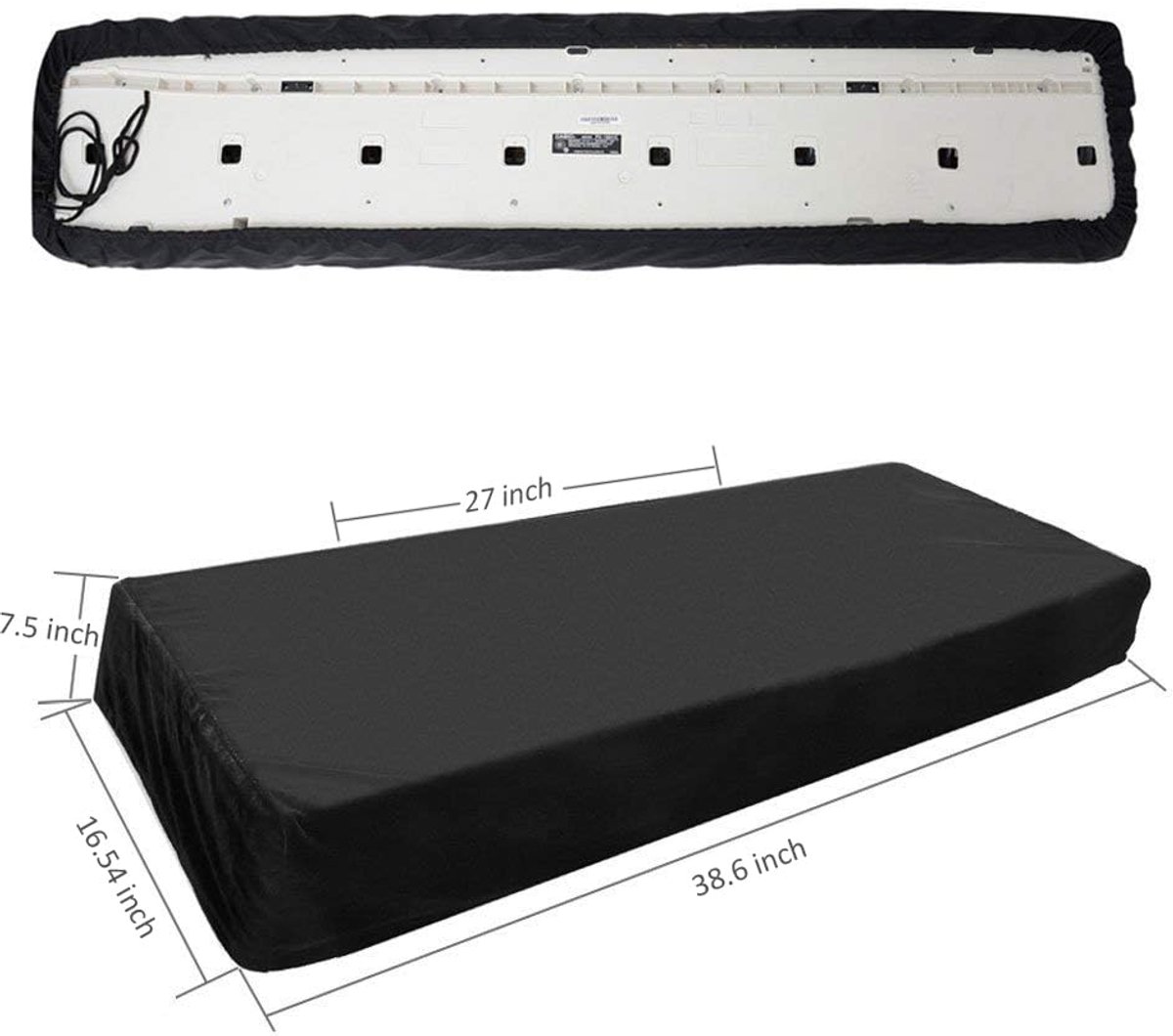 Toetsenbord cover 61 toetsen - waterdicht 420D Oxford - stofkap met trekkoord - beschermt je piano - ShopVlot