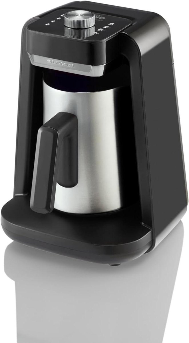 Koffiezetapparaat Turks - Mokkapot - Warme Dranken Maken - Automatische Roerfunctie - 5 Kopjes - Chroom