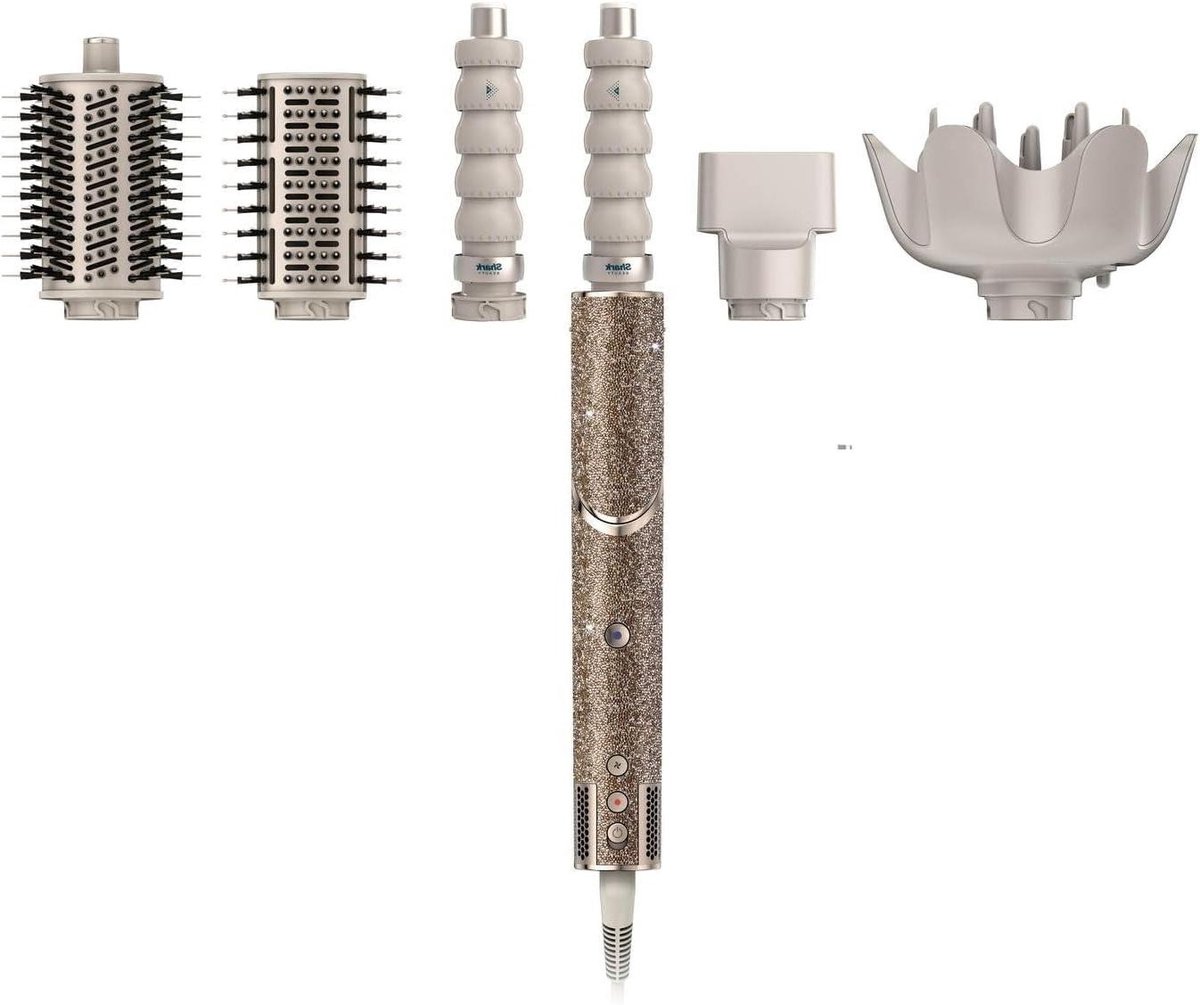 Haarstyler en Droger - Multistyler Set - Professioneel Haar Stijlen - 5-in-1 Styling Opties - 700 gram - Goud Diamant