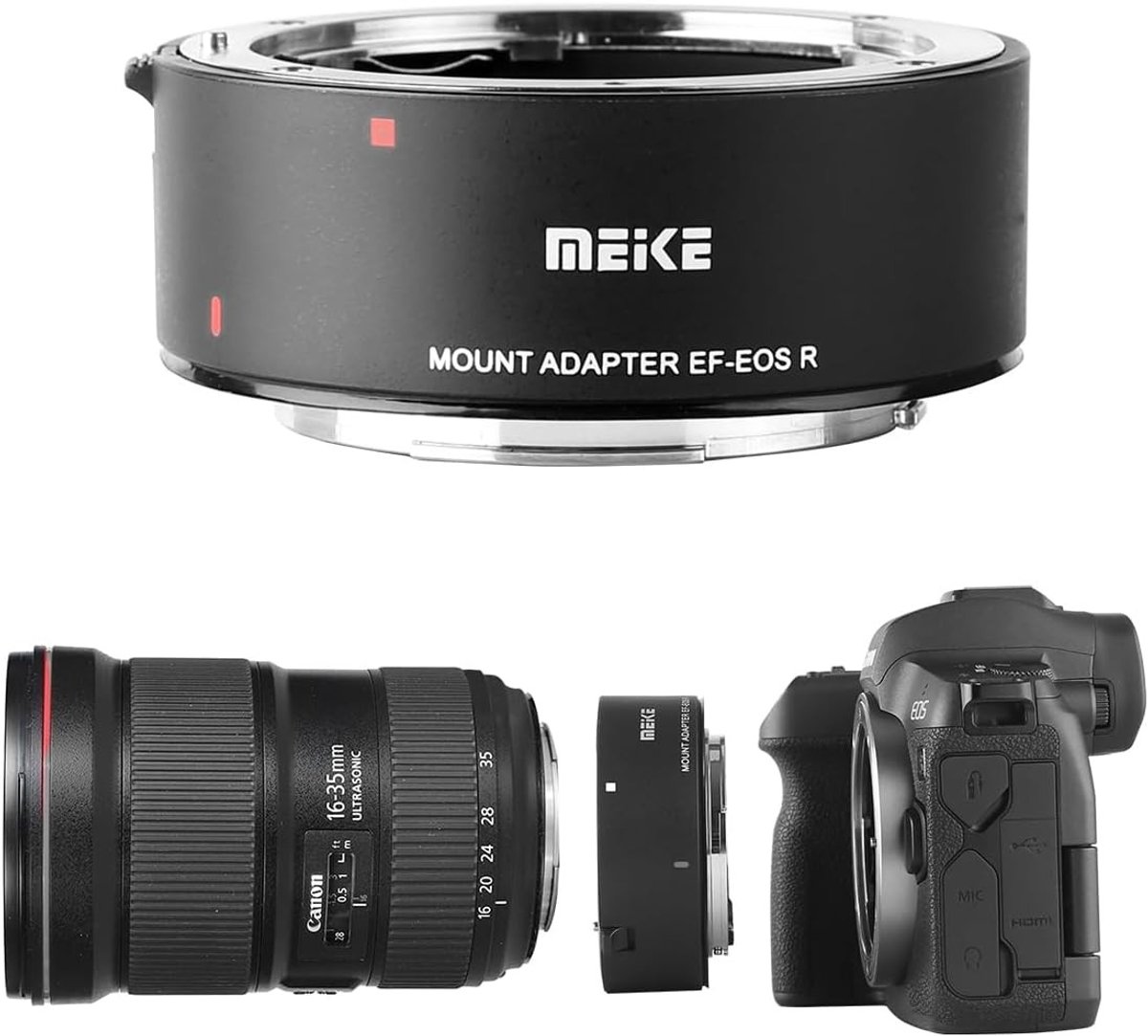 Metalen Lensadapter voor Canon EF naar EOS-R, Ondersteunt Full Frame en Autofocus, Geschikt voor R5, R6 en RED Komodo Cameras