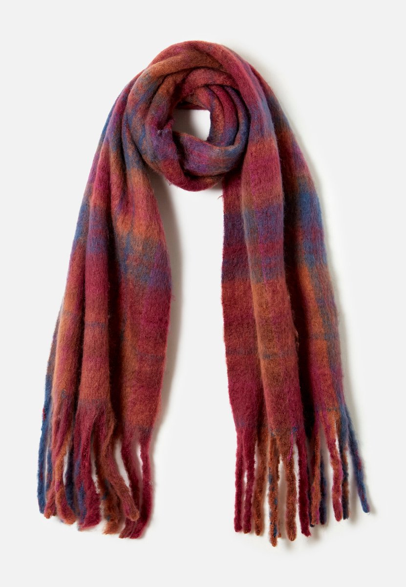 Damart - Zachte geruite sjaal - Dames - Roze - Taille Unique