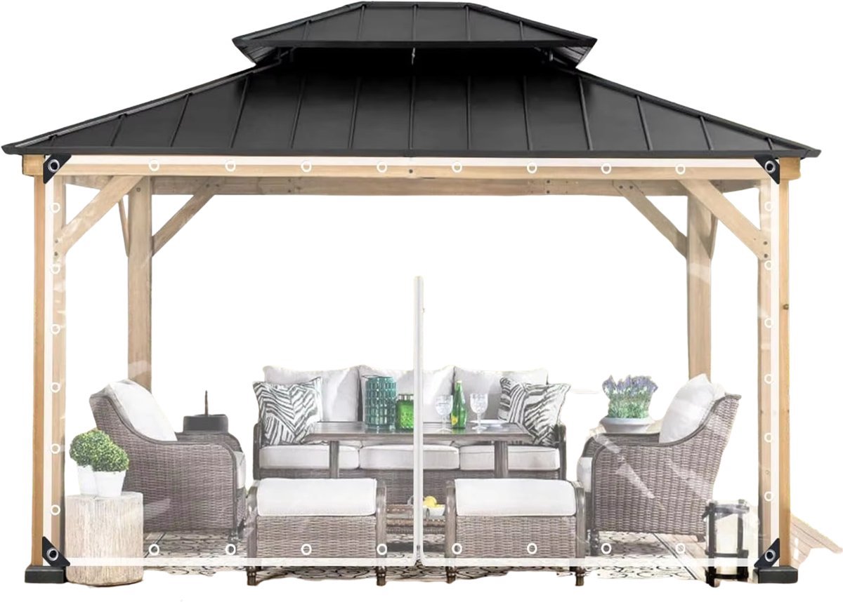 Dekzeil 2x4m Transparant - Afdekzeil en Zeildoek - Geschikt voor Tuinhuis, Terras en Balkon