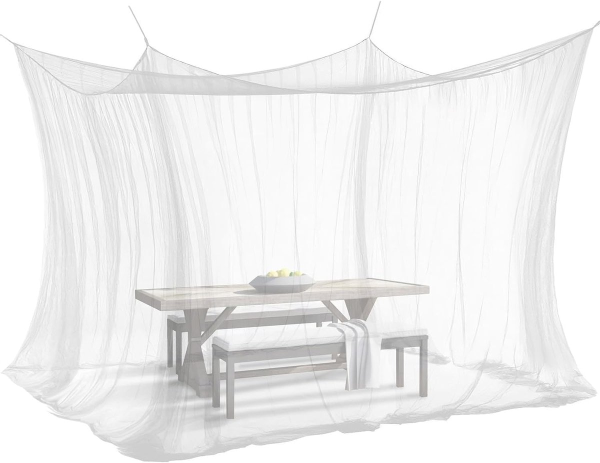 Famanu – Muggennet 300 x 300 x 250 cm, voor binnen en buiten, XXL formaat voor tent en caravan