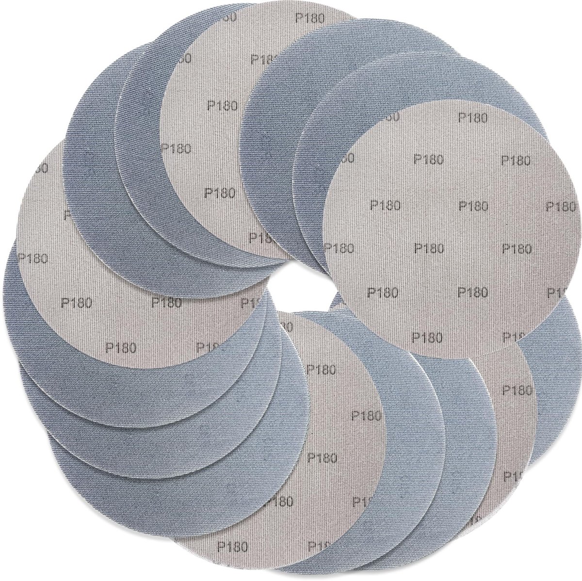 Dailygoods- Schuurrooster Ø 225 mm - Klittenband - 15 stuks - Korrelgrootte 180 - Mesh-weefselontwerp - Universeel passend - Schuurpapier