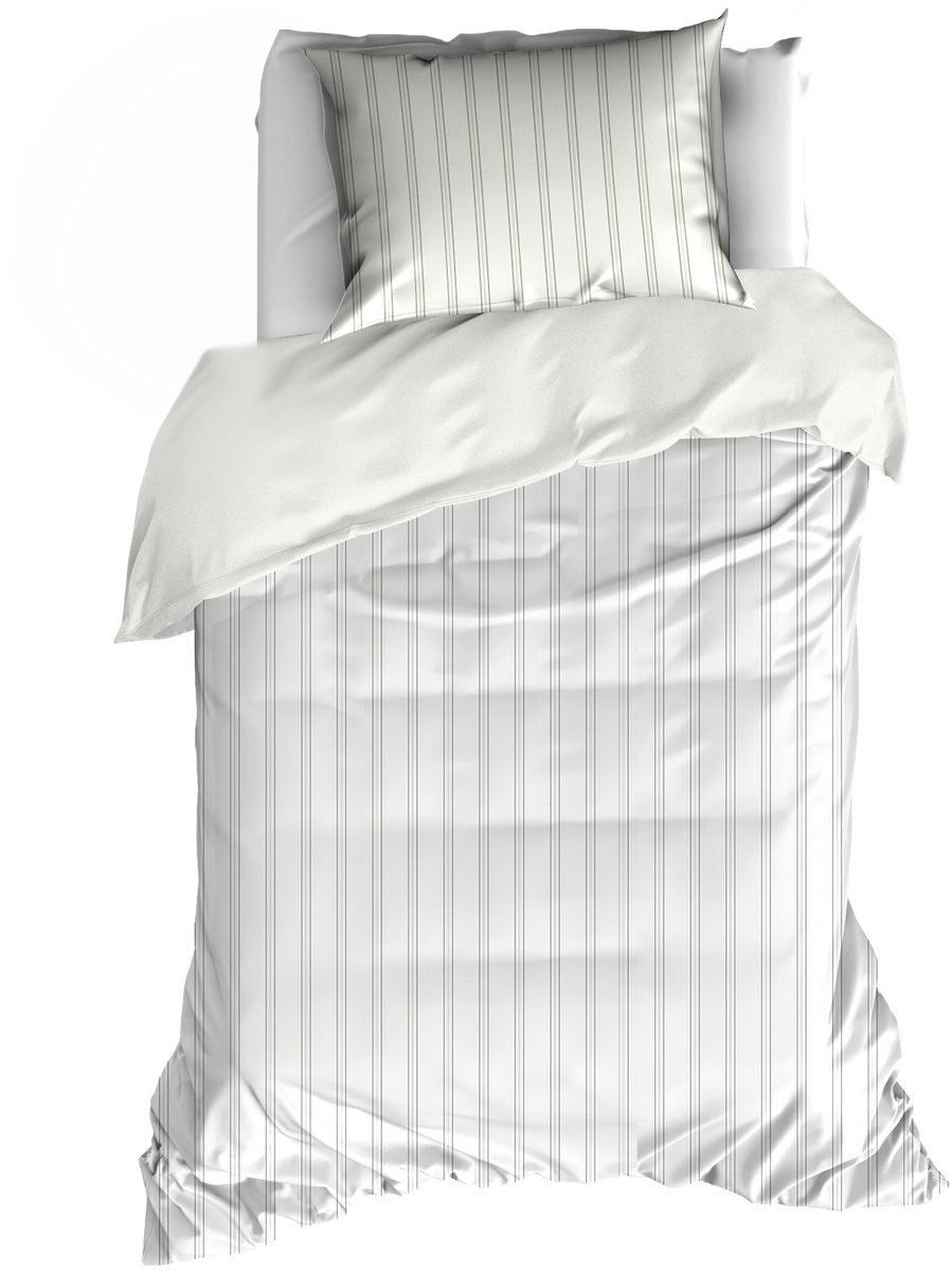De Witte Lietaer Dekbedovertrek Chiara Winter Moss - 140 x 200/220 + 60 x 70 cm - Katoen Satijn