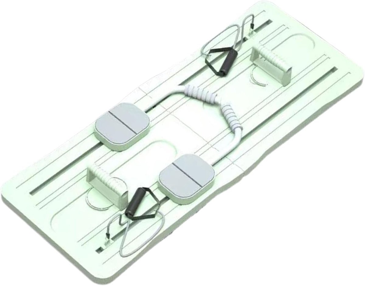 Pilates Trainingsbord - Buikspierapparaat Fitness - Full Body Workout - Opvouwbaar Ontwerp - 105 x 40 cm - Groen