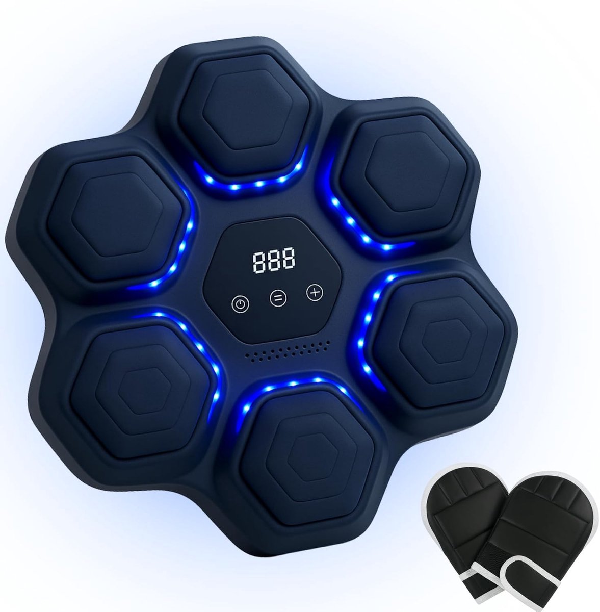 SnelShoppen - Veora Boksmachine - Bokstrainer - Muziek Boksmachine - Bluetooth - 9 Trainingsmodi - LED Licht - Schokabsorptie - Wandmodel