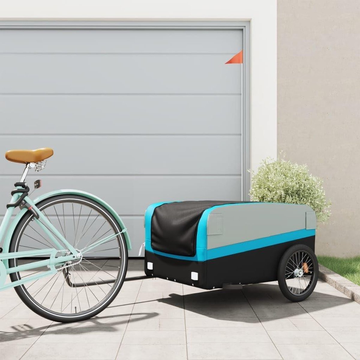 Fietskar - Fietsaanhanger Bagage - Vervoeren van goederen - Max draagvermogen 45 kg - 137 x 69 x 59 cm