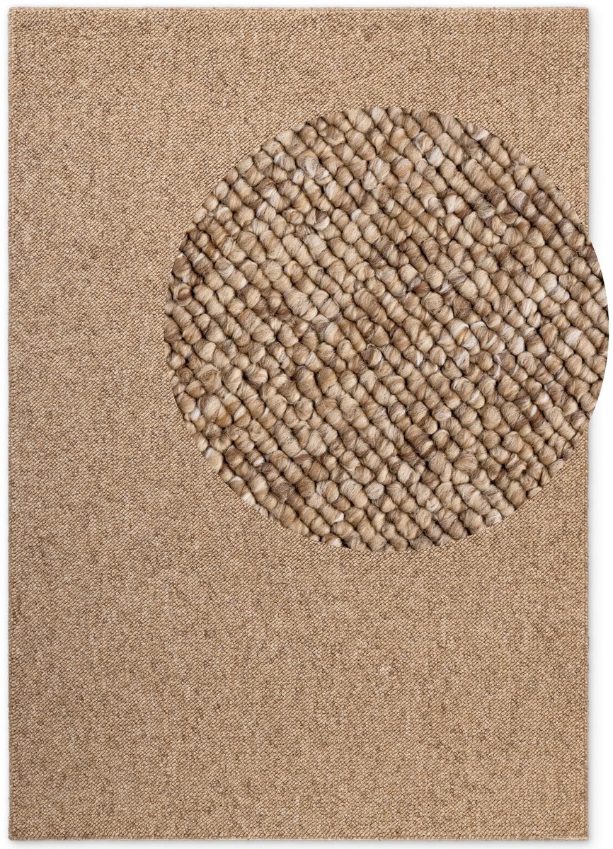 Omgoods - Rocco Tapijt 80 x 150 cm - Wasbaar Modern Scandinavisch Caramel