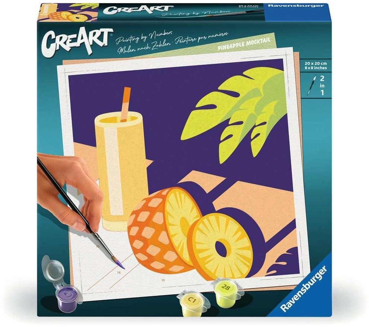 Omgoods - CreArt Schilderen op Nummer Set voor Volwassenen - Mocktail Ananas