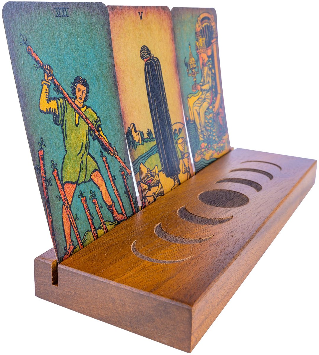 Omgoods - Tarot Kaartenhouder - Houten Stand voor 3 Kaarten