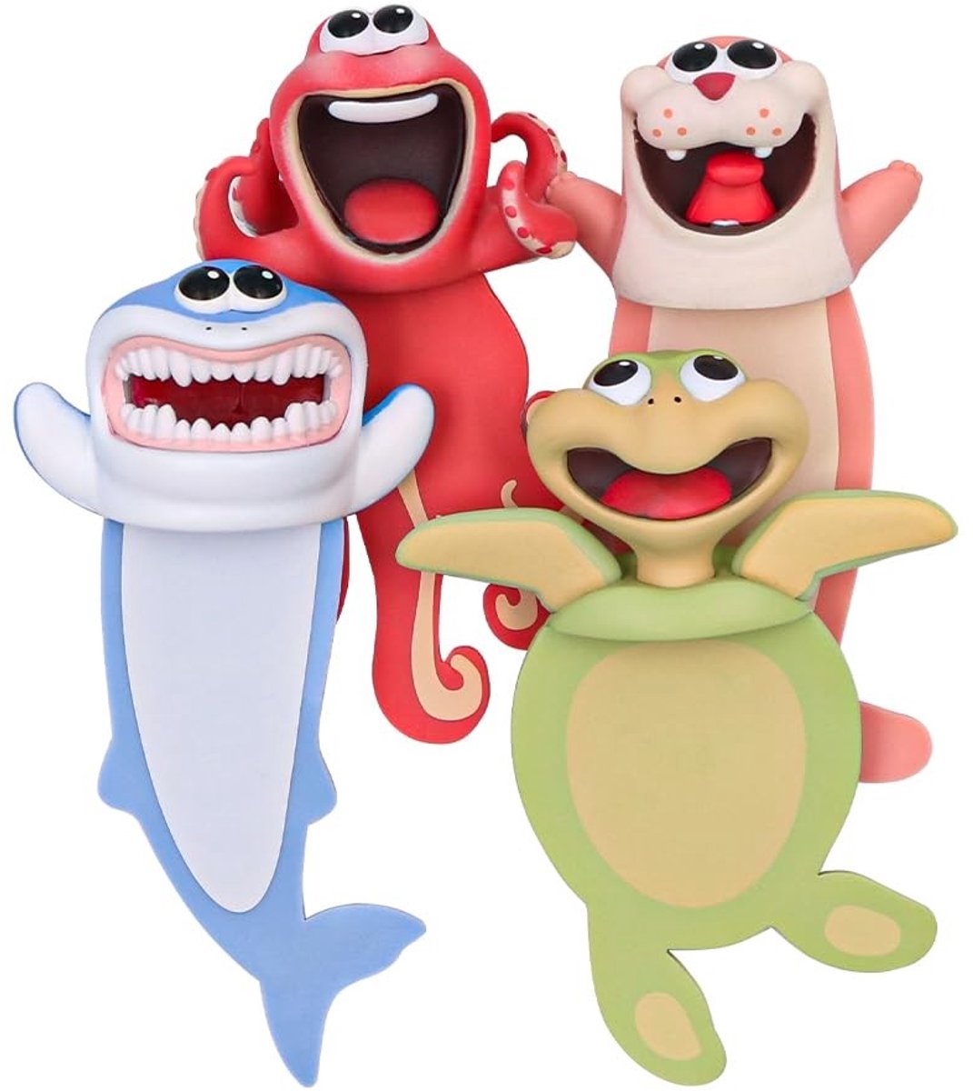 Omgoods - 4 Stuks 3D Cartoon Dieren Boekenleggers - Schattige en Fun Stationery
