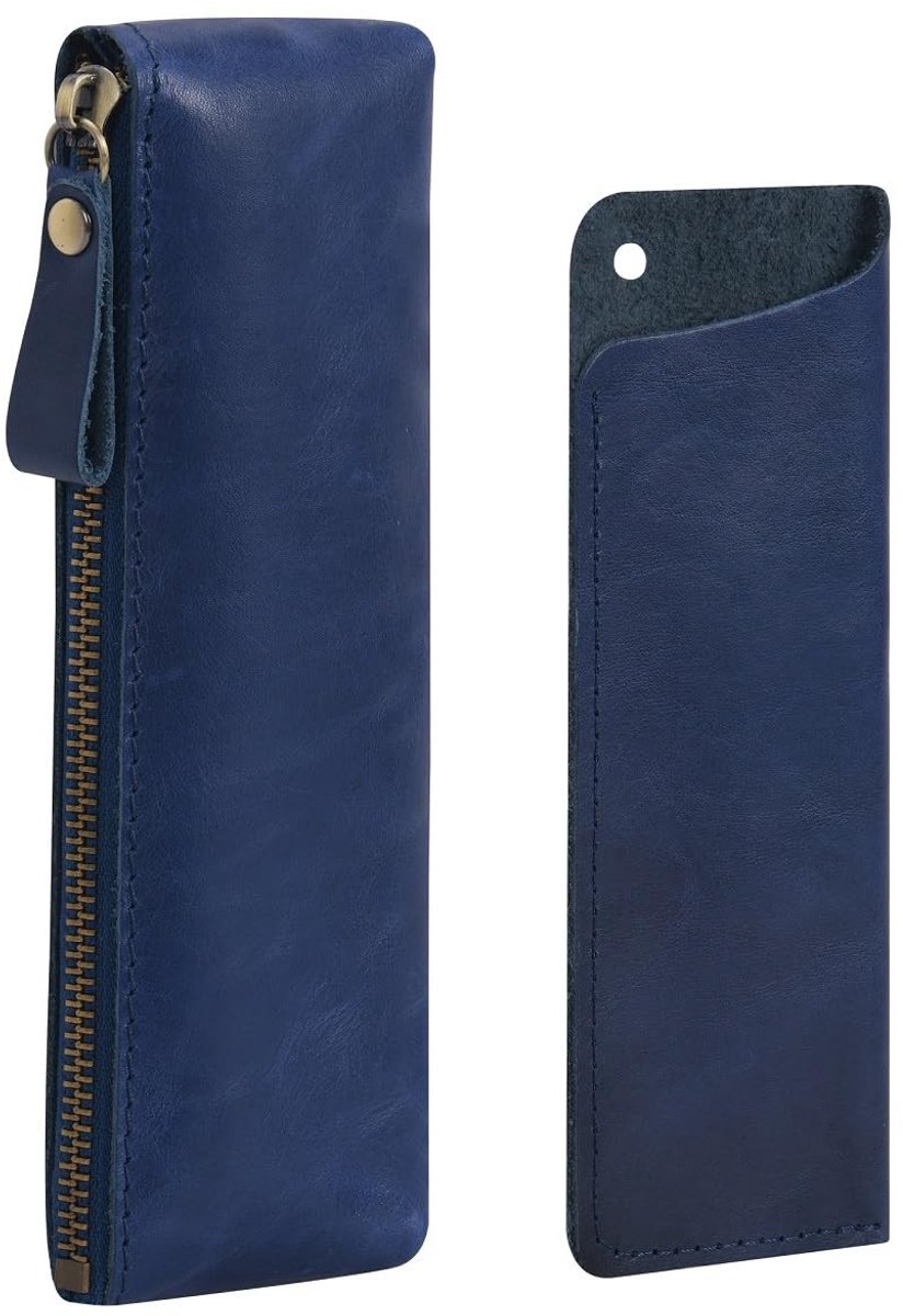 Omgoods - Leer Pencil Case & Fountain Pen Holder - Compacte Organizer voor School en Kantoor