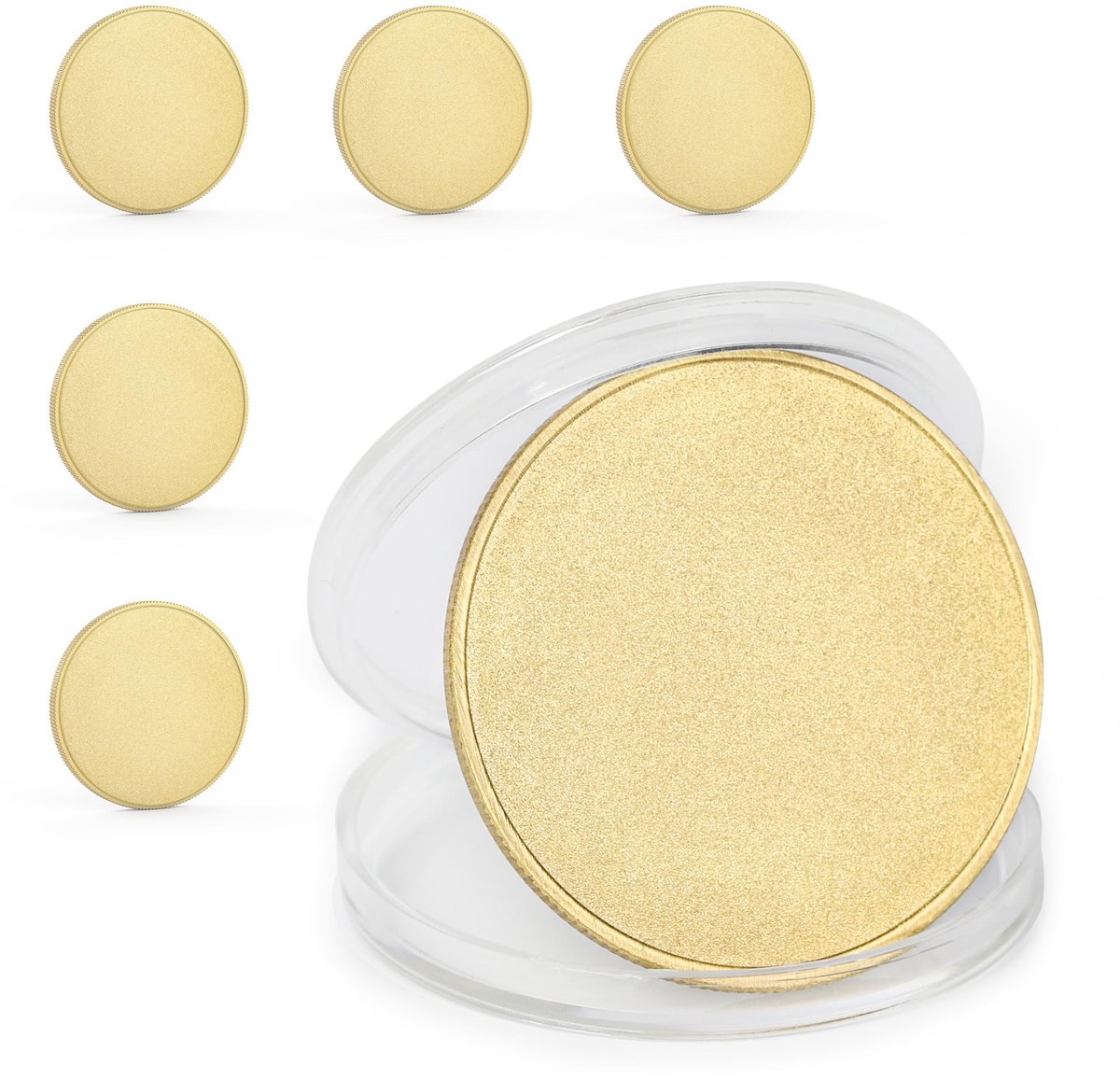Omgoods - 6 Messing Blank Coins voor Laser Graveren - 40 mm Uitdaging Coins