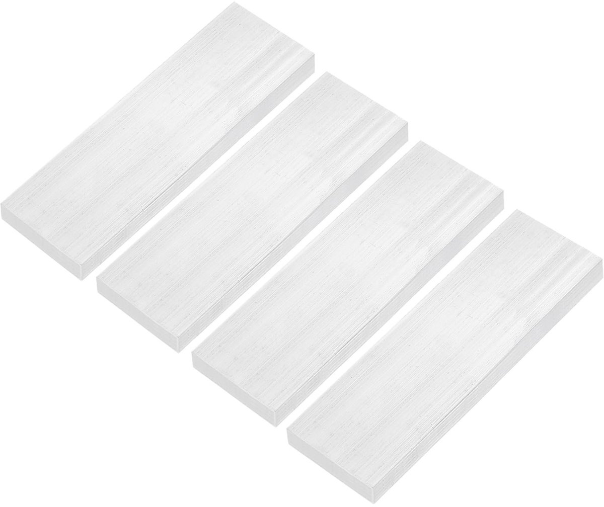 Omgoods - Vierkante Aluminium Bar T6511 - 4 Stuks van 2.5 cm Dikker, 5 cm Breed en 20.3 cm Lang