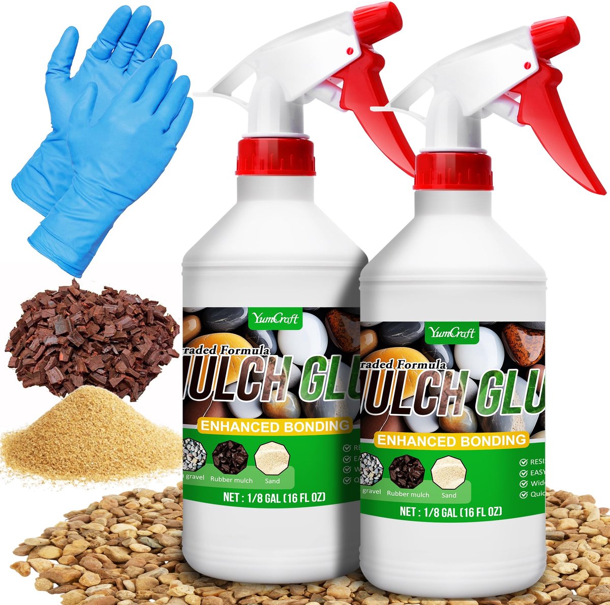 Omgoods- Grindbindmiddel geconcentreerd - Grindlijm voor buiten - Stabilisator niet-giftig - Voor stenen, schors, terrassen - 1 liter - Ideaal voor tuinpaden