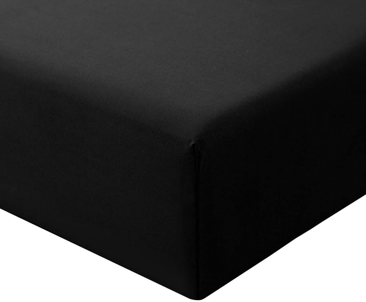 Omgoods - Zwart Hoeslaken voor Boxspring Bed - 180 x 200 cm