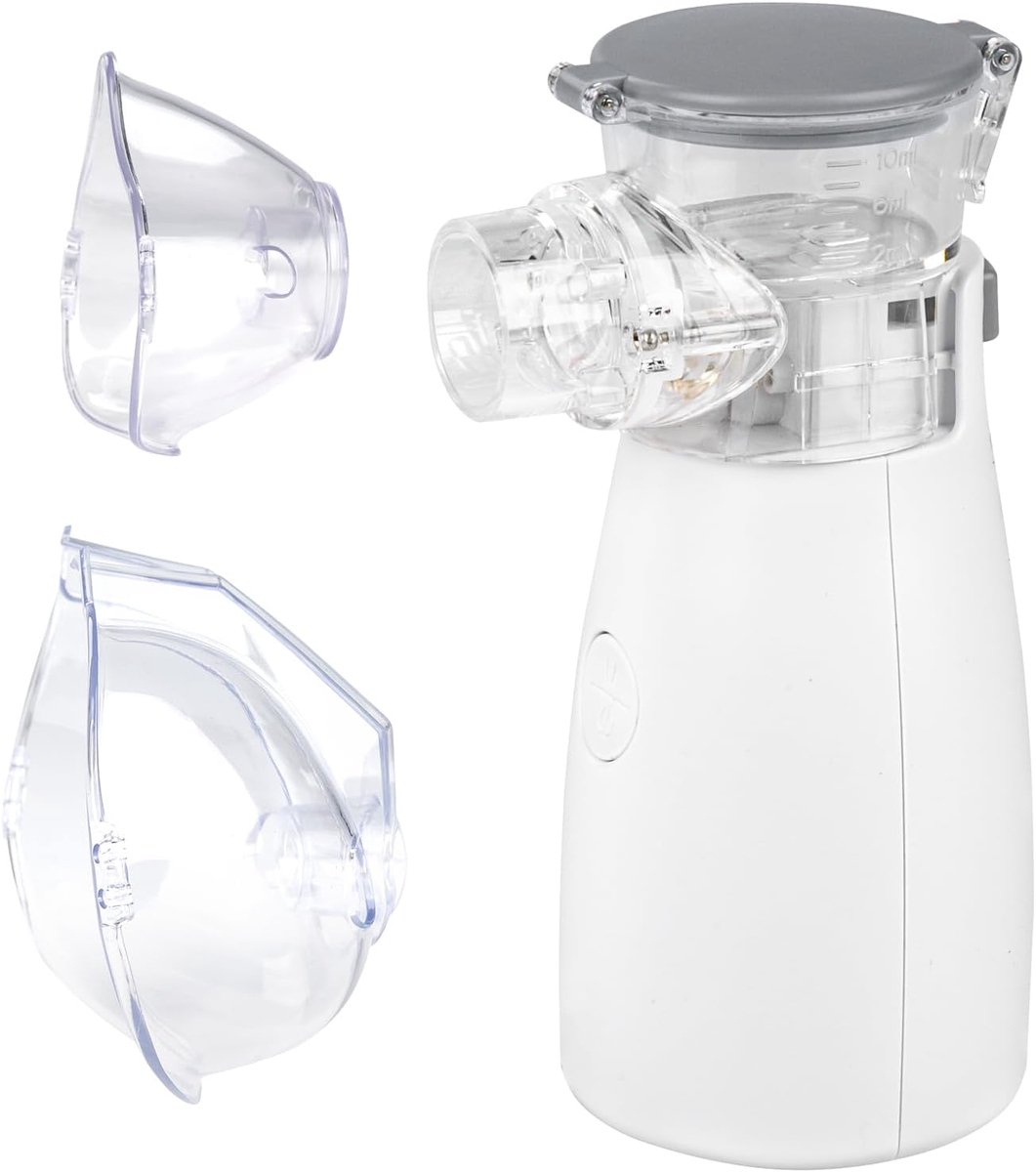 inhalatievernevelaar met mondstuk en masker, geschikt voor kinderen en volwassenen, ultralicht, oplaadbaar