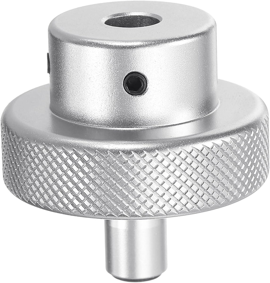 Aluminiumlegering handwiel 40mm OD 8mm boring draaiknop draaigreep aluminium freesmachine handwiel met sleutel en 2 stuks schroeven, zilverkleur
