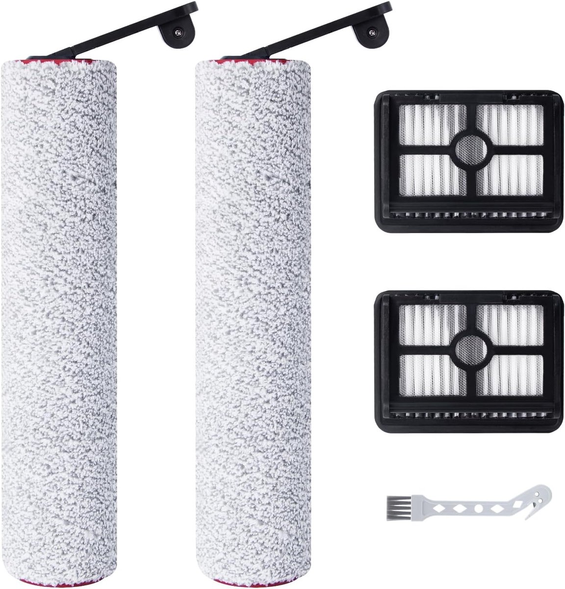 Accessoireset voor Dreame H12 Pro, H12 Dual draadloze nat- en droogzuiger, accessoires, 2 borstelrollen + 2 HEPA-filters + 1 reinigingsborstel