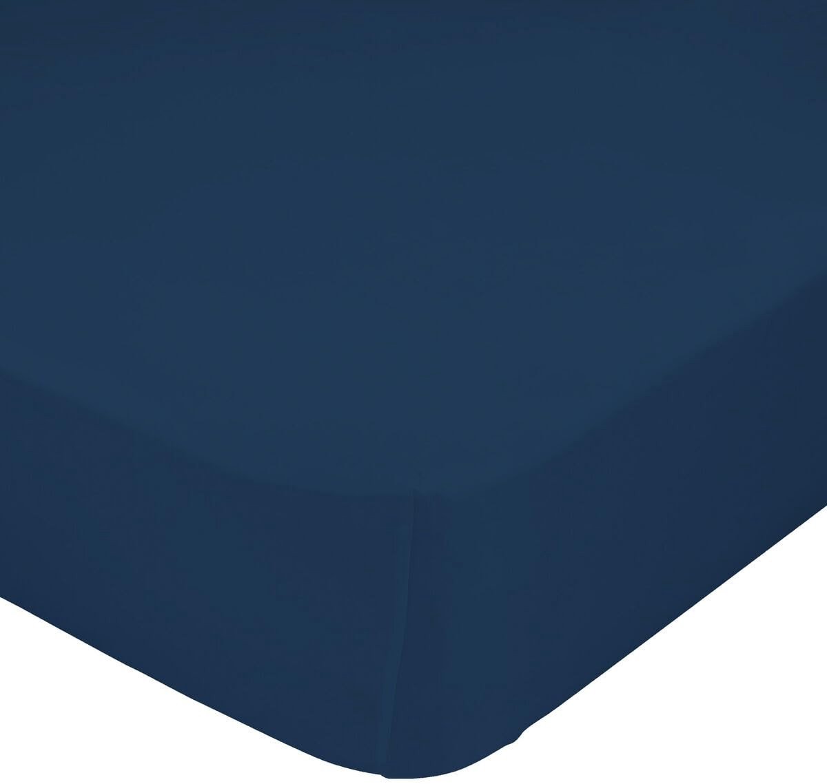 Omgoods - Basic Fitted Sheet Navy Blauw - 140 x 200 x 32 cm