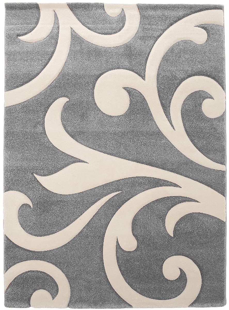 Omgoods - Badmat Davies Grey 60 x 110 cm - 100% Polypropyleen, Handgemaakt