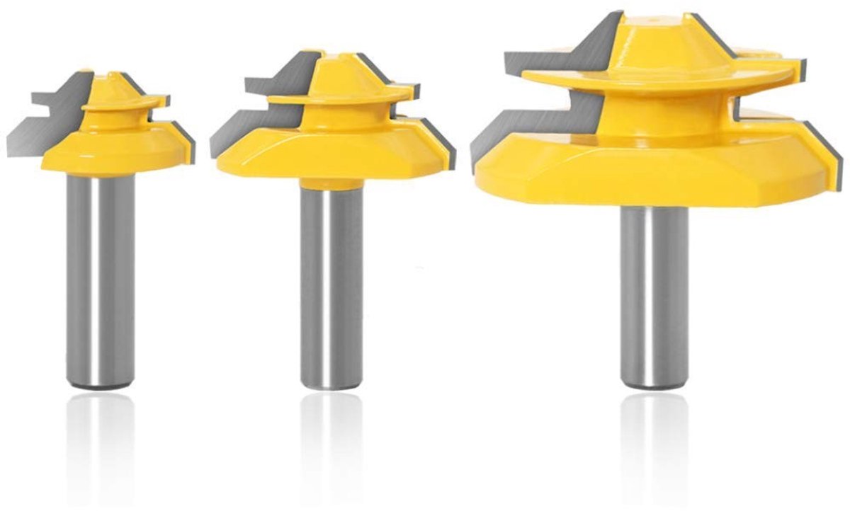 Omgoods - 3-delige 1/2 Inch Miter Frees voor Houtbewerking en Snijmachines