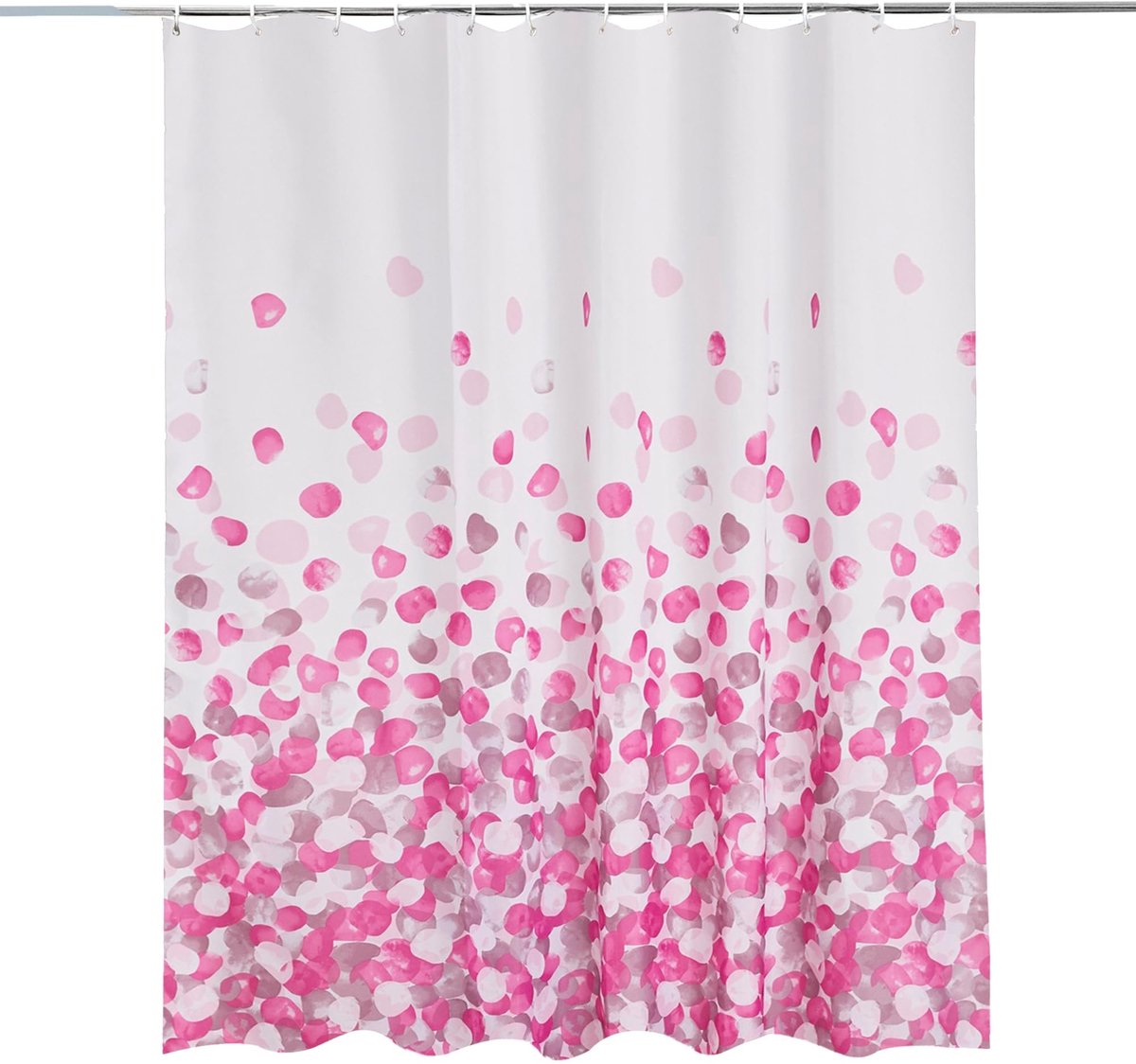 Omgoods - Roze Douchegordijn met Bloemen 180 x 200 cm Waterafstotend