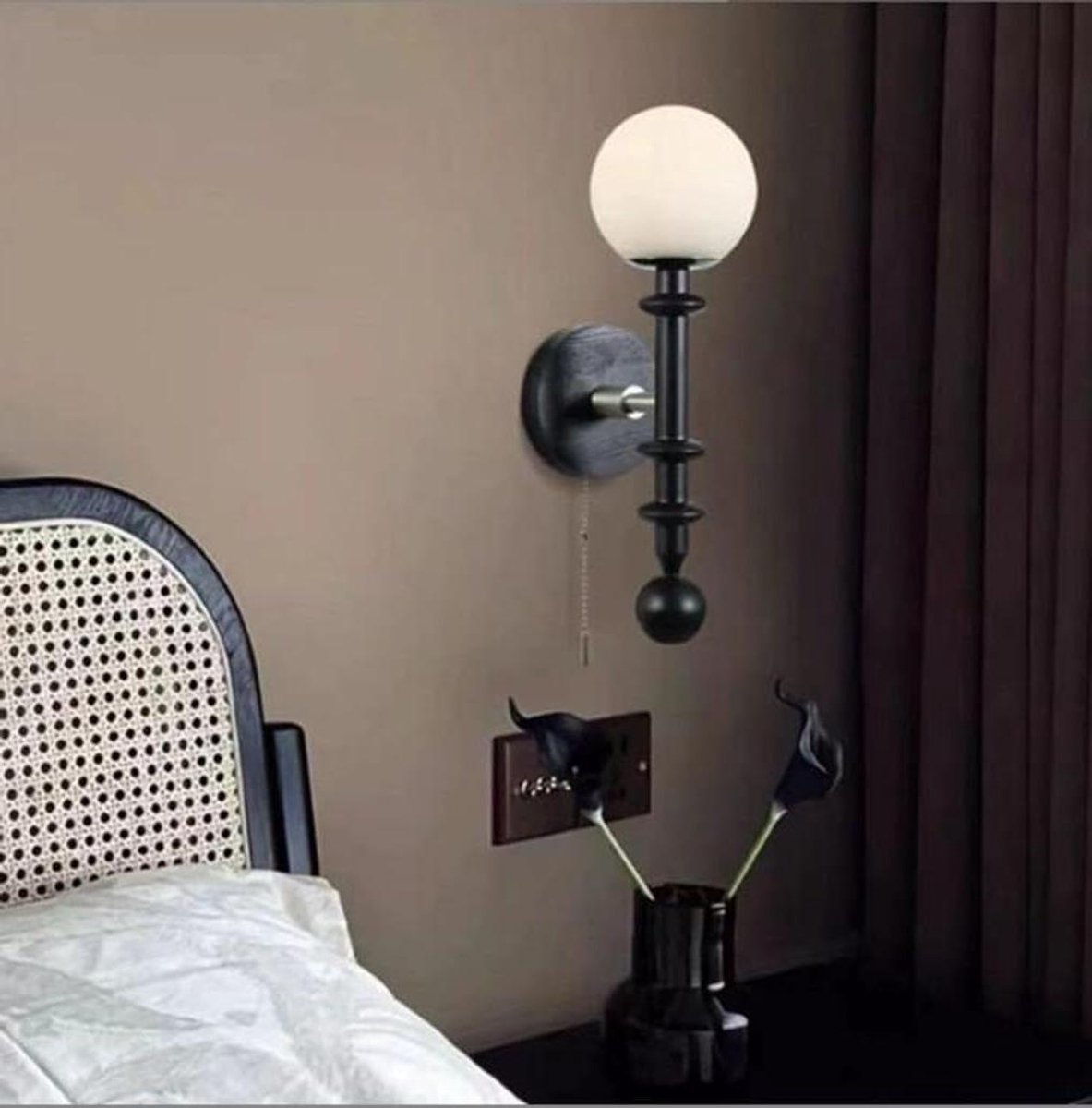Wandlamp Hout - Interieurverlichting Zuil - Sfeerverlichting Creëren - Romeins Zuil Design - E14 - Bruin