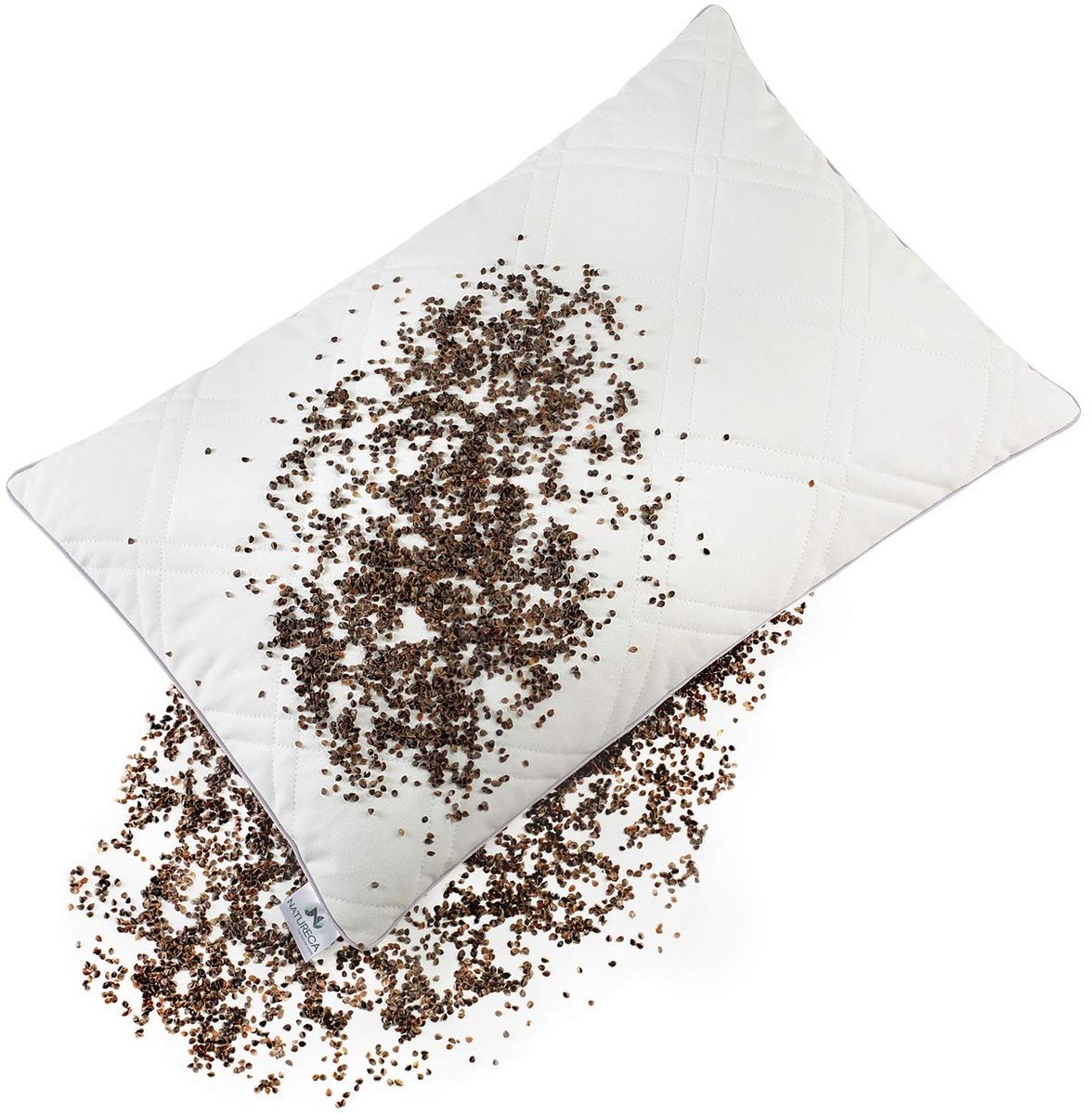 Omgoods - Boekweit Kussen met Organische Vulling en Katoenen Hoes - 40 x 60 cm