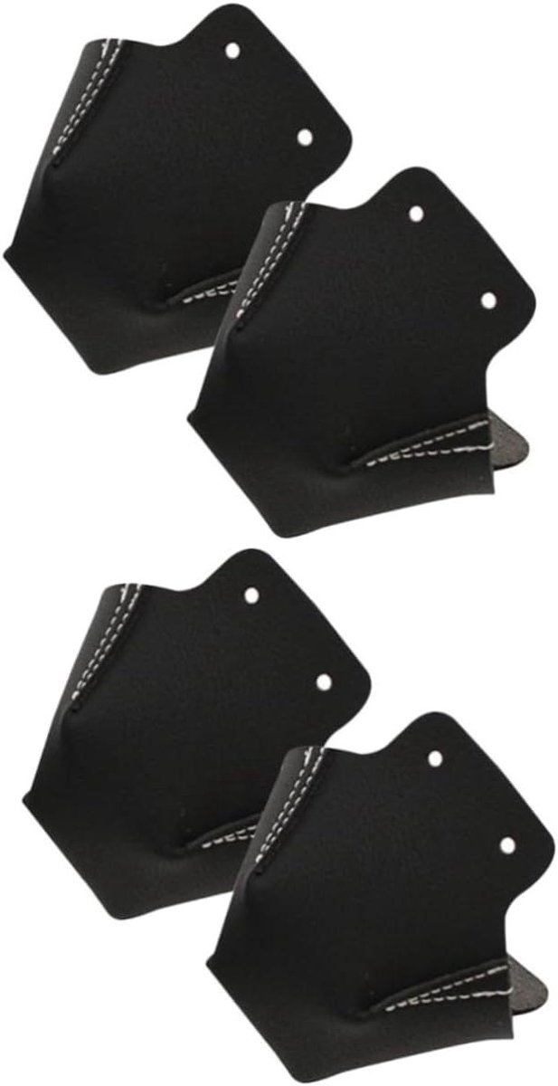 Skate Schoen Beschermers - Schoen Neus Bescherming - Schoenen Beschermen - Duurzaam Leer Materiaal - 9x8.5cm - Zwart