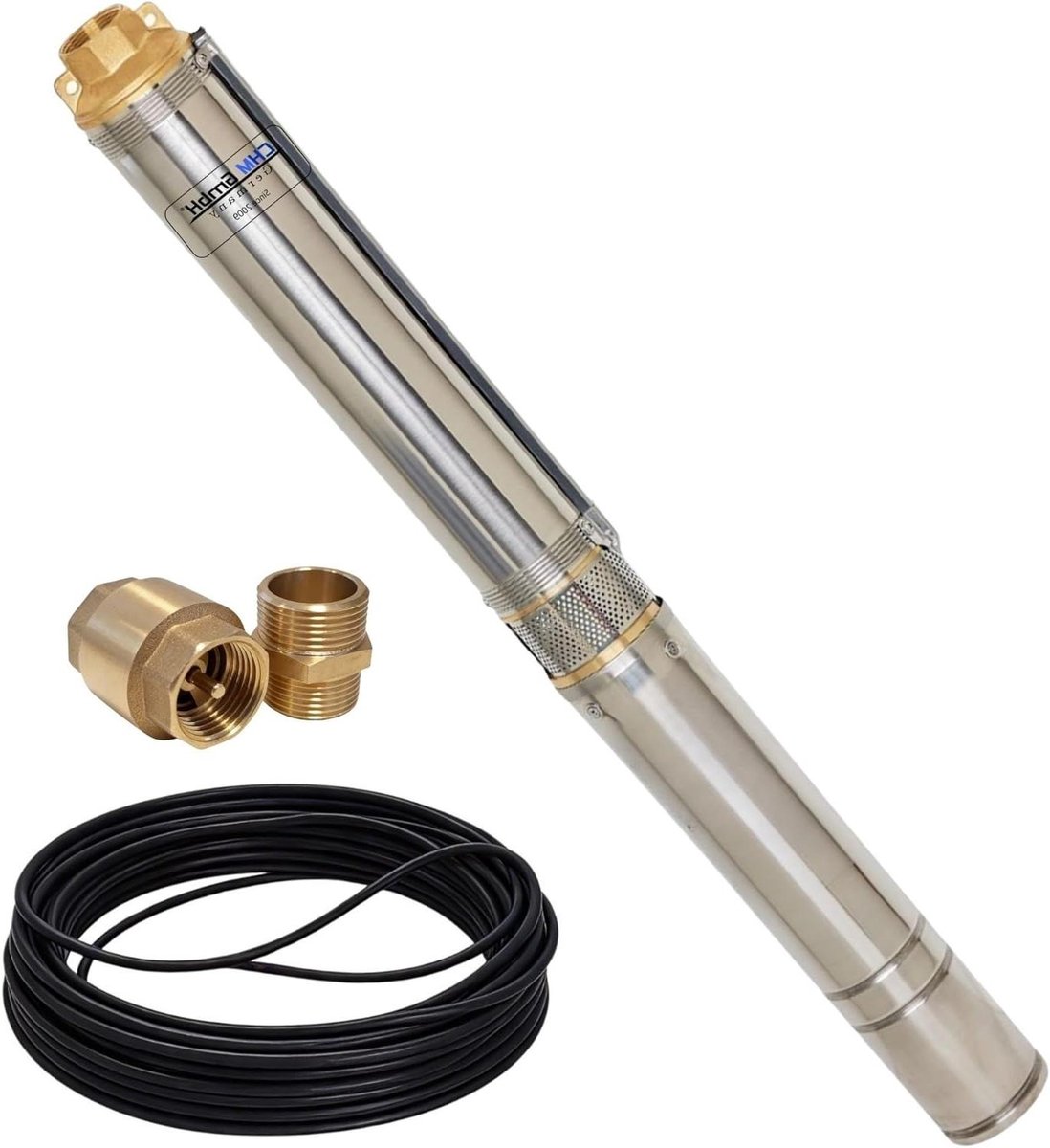 Bronpomp RVS - Dompelpomp Waterpomp - Water Verplaatsen - Zandbestendig tot 3% - 91 cm Ø 115 cm - Zilverkleurig