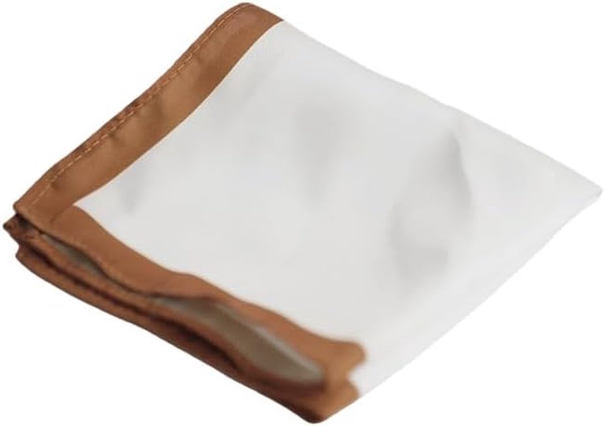 Pochetten Heren - Zakdoeken Pak - Zakelijke Bijeenkomsten - Kreukbestendige Stof - 24 x 24 cm - Bruin